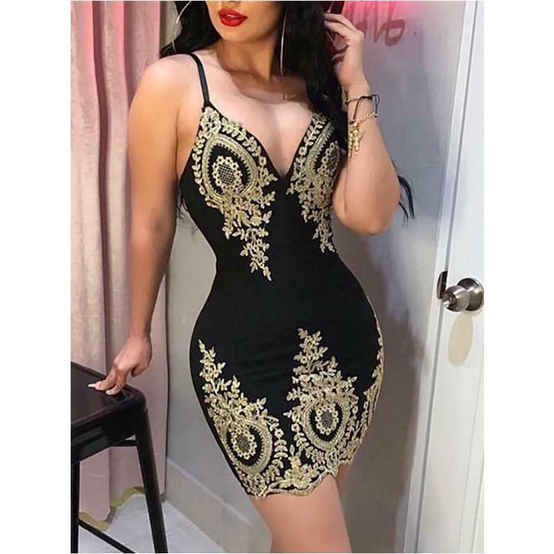 Black and Gold Bodycon