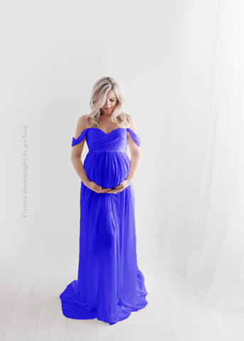 Maternity Photo Dress Front  Mopping Foor Long Skirt Dress