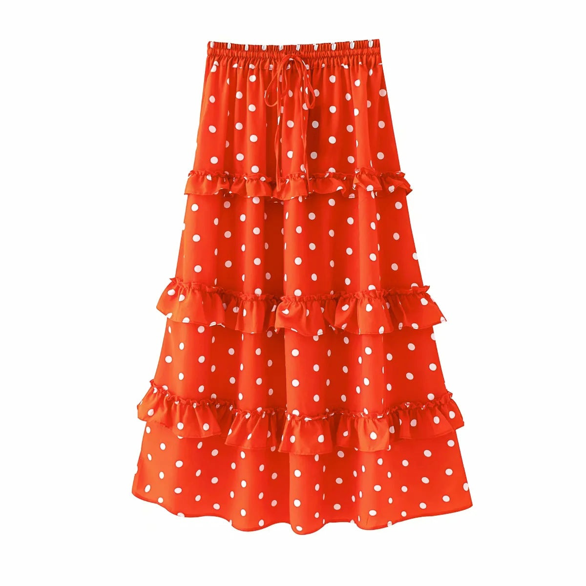 Ruffled polka dot skirt